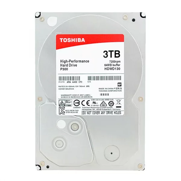 HDD Toshiba P300 HDWD130UZSVA 3TB/8,5/600/72 Sata III 64MB